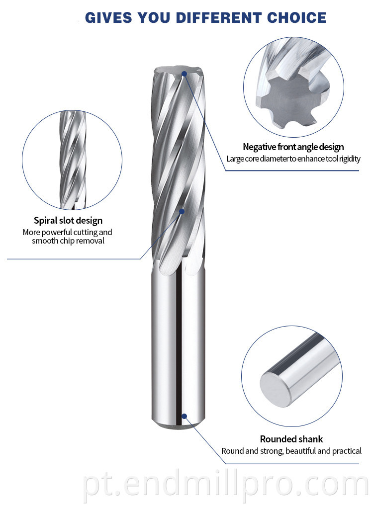 carbide right-hand helix reamer